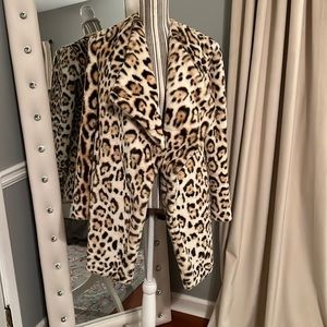 Faux fur coat size small
